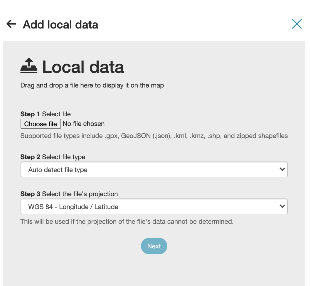 add local data window